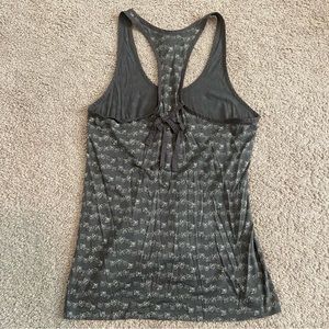 Aerie Gray Racerback Tanktop Bow Tie Design and Bow Tie Back Small